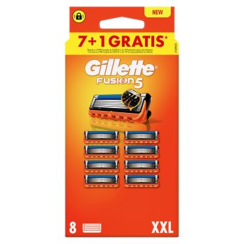 Gillette Fusion5 Risparmio Pack 7+1 Ricariche per rasoio