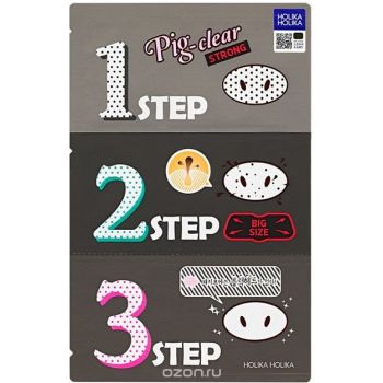 Pig Clear Strisce Detergenti per Pori in 3 passaggi Pig Clear Strisce Detergenti per Pori in 3 passaggi