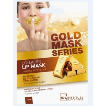 Maschera per labbra in oro con collagene