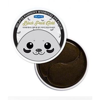 Patchs pour les yeux Hydrogel Fashiony Black Pearl Gold