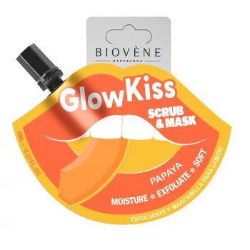 Scrub esfoliante per labbra e maschera per labbra alla papaya Glow Kiss