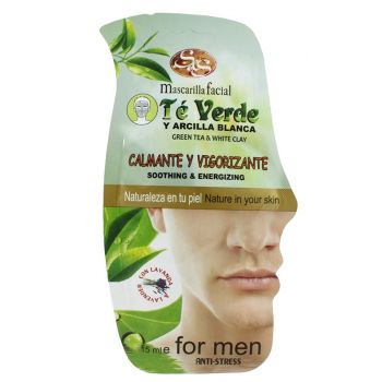 Masque visage homme thé vert et argile