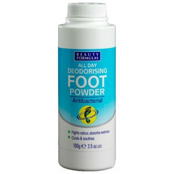 Poudre déodorante antibactérienne pour les pieds