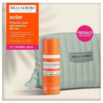 Solare anti-macchie SPF50+ Pelle normale-secca + Beauty-case regalo