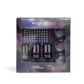 Set Complet Ongles Black Crystals
