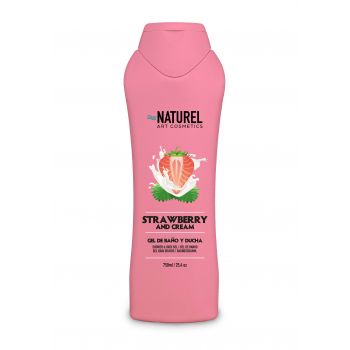 Gel de bain, douche fraise et crème
