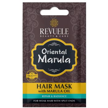 Maschera orientale alla marula per capelli deboli e con doppie punte Maschera orientale alla marula per capelli deboli e con doppie punte