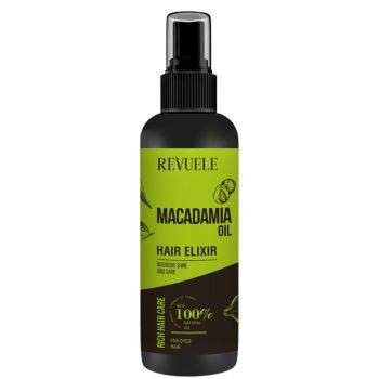 Elisir per capelli all'olio di macadamia Protezione per capelli tinti Elisir per capelli all'olio di macadamia Protezione per capelli tinti