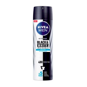Men Black & White Invisible Active Spray