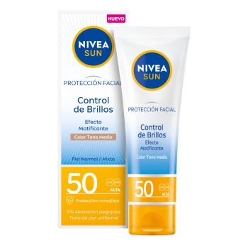 Sun Protection Faciale Contrôle des Brillances avec Couleur