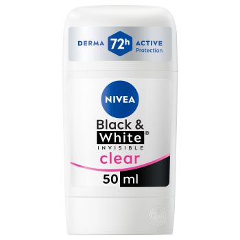 Deodorante stick invisibile in bianco e nero