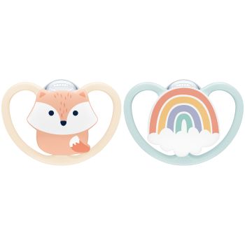 Sucette Space Renard/Arc-en-ciel 0-6 Mois