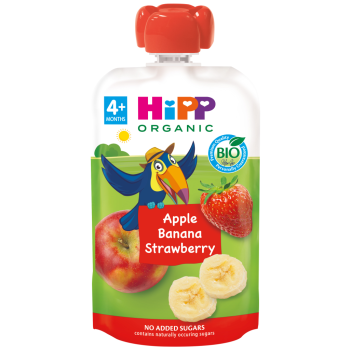 Pouche 100% Fruits Banane, Pomme et Fraise BIO