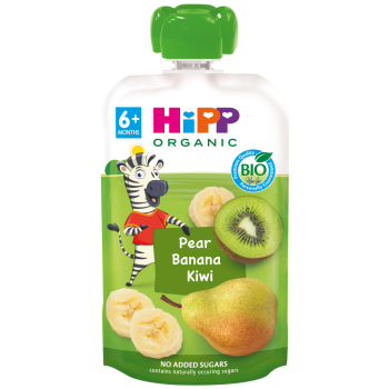 Pouche 100% Fruits Poire, Banane et Kiwi BIO 