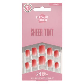 Faux Ongles Sheer Tint Sweet Raspberry Squoval