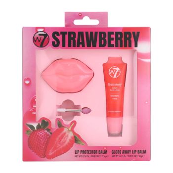 Strawberry Kit Lip Shaped Protective Lip Balm + Gloss Away Lip Balm