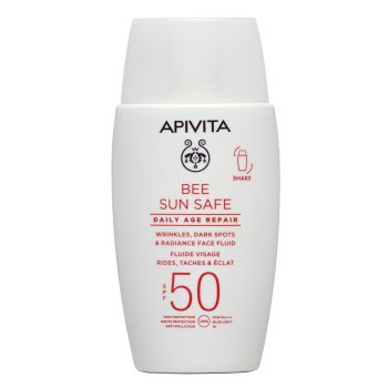 Bee Sun Safe Fluide Visage Réparateur Anti-âge SPF50