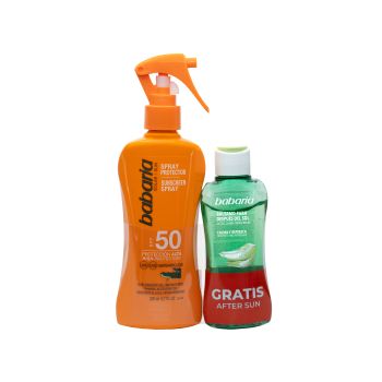 Spray protettivo doposole SPF50 + Pack balsamo doposole effetto ghiaccio Spray protettivo doposole SPF50 + Pack balsamo doposole effetto ghiaccio
