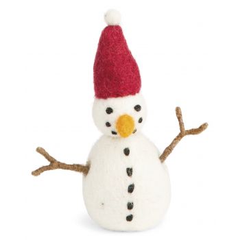 Pupazzo di neve con berretto rosso