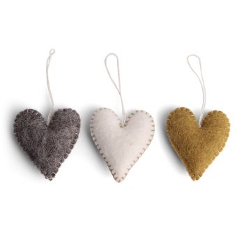 Lot de 3 cœurs