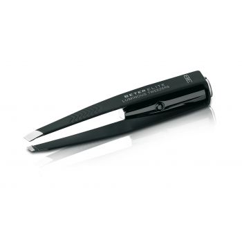 Elite Pince à Épiler avec Lumière LED et Embout Oblique