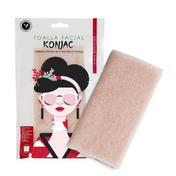 Asciugamano per il viso all'argilla rosa &amp; rosa di Konjac