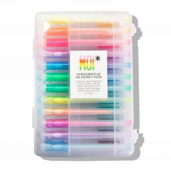 Set de stylos gel pailletés et fluo