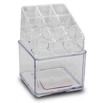 Organiseur carré de maquillage à 9 compartiments
