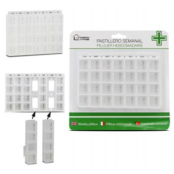 Portapillole settimanale in plastica Portapillole settimanale in plastica