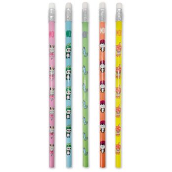 Set di matite in legno con gomme