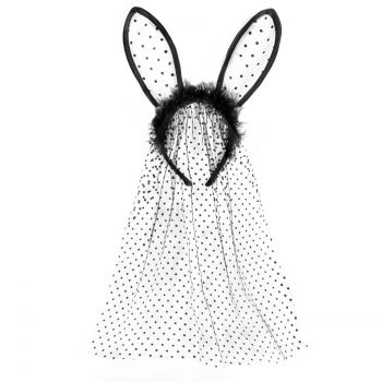 Fascia per capelli con coniglia in pizzo Fascia per capelli con coniglia in pizzo