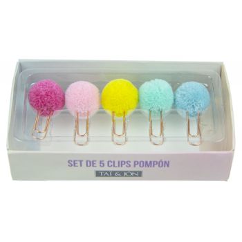 Set di clip con pompon Set di clip con pompon
