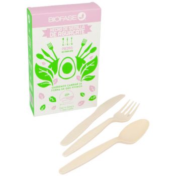 Set de 24 Couverts en Noyau d’Avocat Set de 24 Couverts en Noyau d’Avocat