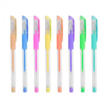 Set de 8 Stylos Gel Couleurs Pastel