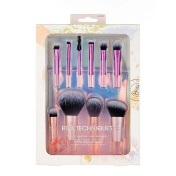 Set 10 mini spazzole + mini pennello da viaggio Beauty-case