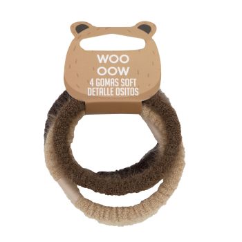 Set 4 gomme da parrucchiere ossee Set 4 gomme da parrucchiere ossee