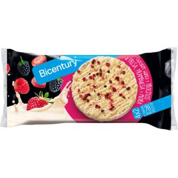 Galettes de Riz au Chocolat Blanc et Fruits Rouges