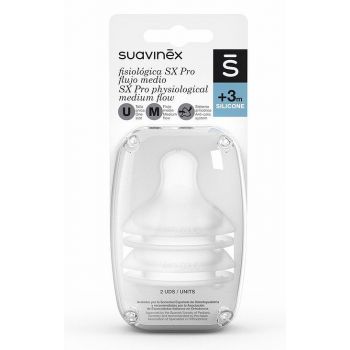 Tétine Physiologique SX Pro Silicone Débit Moyen 3m+