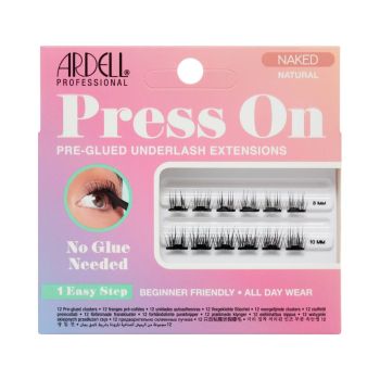 Press On Naked Natural Extensions de Cils Précollées