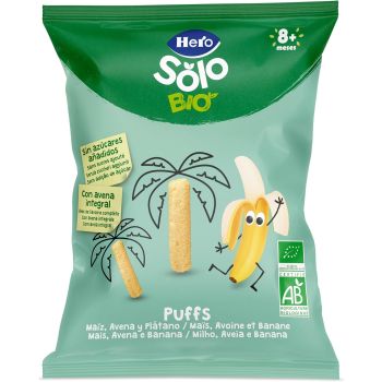 Snacks BIO Puffs Maïs, Avoine Complète et Banane +8 Mois