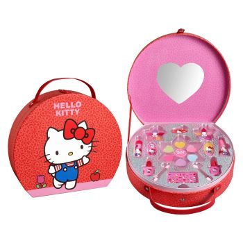 Valisette ronde de maquillage Hello Kitty