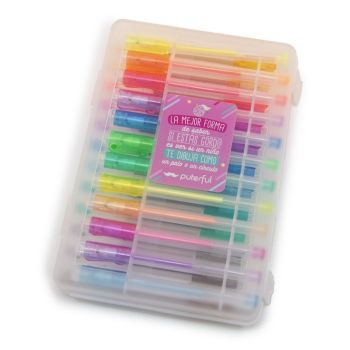 Set de stylos gel pailletés et fluo Set de stylos gel pailletés et fluo