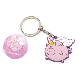 Porte-clés en gomme Cerdicorne