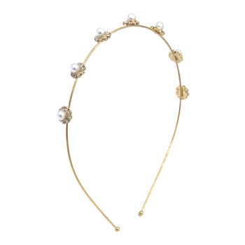 Oh My Hair Fascia sottile con fiori di strass e perle