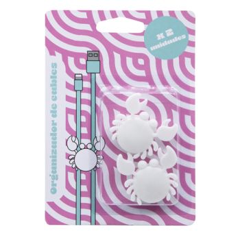 Organizzatore di cavi bianco