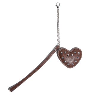 Charm a cuore in pelle