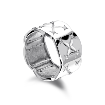 Bague Louvre Argent Sterling/Revêtement en Or 18K Bague Louvre Argent Sterling/Revêtement en Or 18K