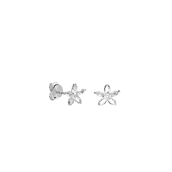 Boucles d’Oreilles en Argent Coquelicot