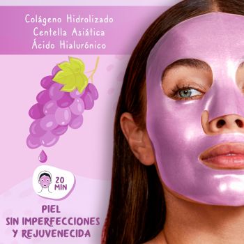 Maschera viso in idrogel antiossidante all'uva