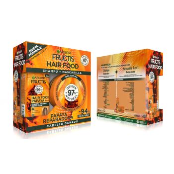 Pack Fructis Hair Food Papaye Réparateur Shampoing + Masque Pack Fructis Hair Food Papaye Réparateur Shampoing + Masque